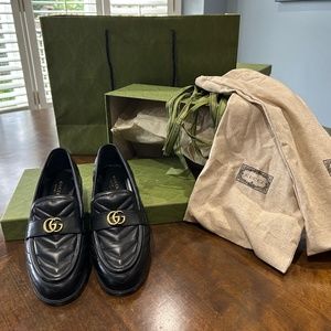 Gucci Black Double G Loafers